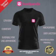 T-Shirt Microfibre | Baju Foodpanda 1 | Foodpanda T-shirt Short Sleeve | 100% Microfibre
