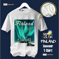 T-SHIRT BY FINLAND FINLANDIA HELSINKI WEAR COUNTRYTAG ASSAL PE MATERIAL PREMIUM SOUVENIR GIFT