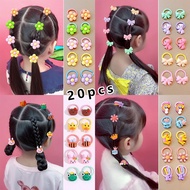 [SG SELLER] 20Pcs Korean Style Baby Girls Elastic Rubber Hair Band Baby Cute Ponytail Set Hair Tie S