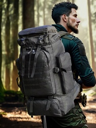 80l登山包攀登袋戰術背包大容量背包,適用於戶外徒步旅行露宿行李