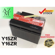 YAMAHA Y15ZR / Y16ZR MOTORCYCLE BATTERY ( FREE MAINTENANCE )