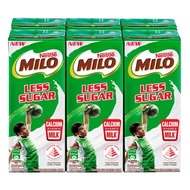 Milo Chocolate Malt Milk UHT Packet Drink - Less Sugar 6 x 200ml | Brand:Milo