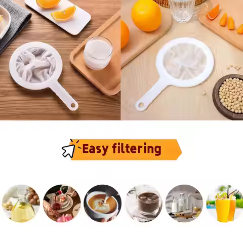 1~5pcs Nylon Filter Mesh Sieve Soy Juice Coffee Milk Food Strainer Spoon Kitchen Colanders Gadgets 1
