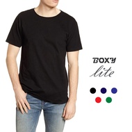 Boxy Lite Microfiber Interlock Round Neck T shirts- Black/Forest Green/Red/Navy/Royal Blue