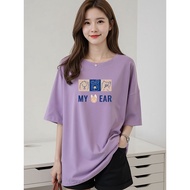 2Y903 1XL-5XL Tshirt Women Clothes Tshirt Crop Top Blouse T shirt Plus Size Woman Printing Elasticit