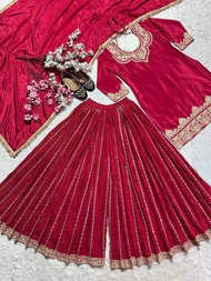 [PRE-ORDER] 2025 OCT READYMADE BOLLYWOOD SUIT WITH PALAZO PANT WITH EMBROIDERY SEQUINS WORK SIZE M T