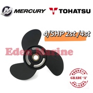 Propeller / kipas (8 pitch) for MERCURY / MARINER / TOHATSU 4/5HP 2 st & 4st outboard