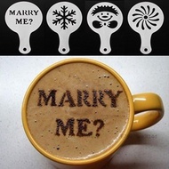Coffee Drawing Stencils Template Plastic Latte Art Stencils Barista Template Good Gift Choice JS-016