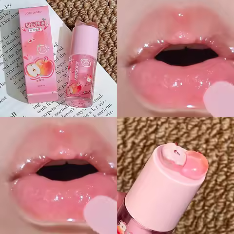 1Pc Moisturizing Lip Oil Gloss - Fruit Flavored Plumper Non-Sticky Long-Lasting Repairing Primer Lip
