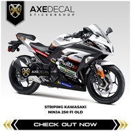 Striping Ninja 250 Fi RNF Withu / Stiker Motor Kawasaki Ninja Fi / Stock Decals