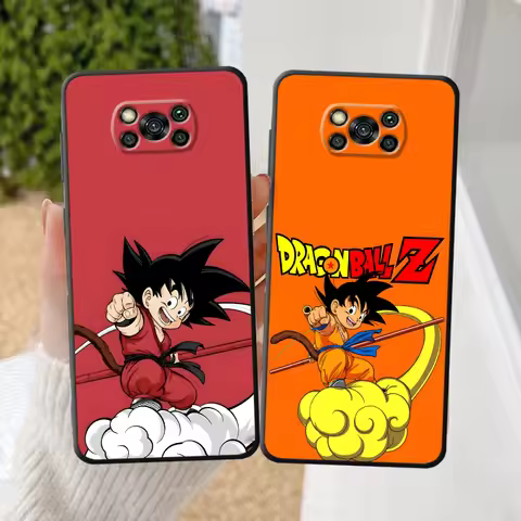Dragon Ball Son Goku Cloud Black Soft Phone Cover Case for Xiaomi Poco F1 F3 X3 X4 X5 X7 Pro C61 C40