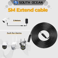 DC Power Extension Cable Jack Socket To Male Plug For CCTV Outdoor Camera 12V Extension Cord (5M x 5