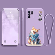 Case for oppo RENO 6 6Z 5 4 3 2F OPPO A91 4G 5G phone case new desgin cute dog Soft Liquid Silicone Shockproof Camera Protection phone Case