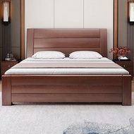 Single Bed Modern 1.8m Double Bed Simple Chinese Style 1.5m Real Rental Room Household 1.2m Wooden B