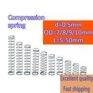 SUS304 Compression spring d0.5mm OD7-10mm length 5-50mm