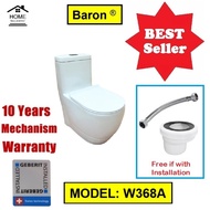 Baron W368A one piece toilet bowl option for installation