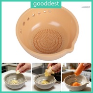 GOO Garlic Grater Plate Herb Stripper Bowl for Kitchen Handmade Garlic Gingers Grater Ceramic Garlic