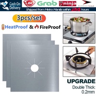 3PCS Gas Stove Cover for Kitchen Burner Cleaning Protector Pad Mat Single Double Stand Rack