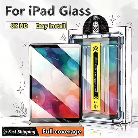 Easy Install Tempered Glass for iPad Pro 13 11 M4 M3 M2 for iPad Air Mini 6 7 For iPad 11th 2025 A16