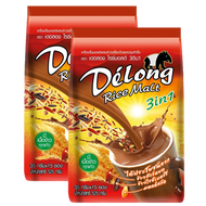Delong Rice Malt Chocolate Drink 3in1 เดอลอง ไรซ์มอลต์ เครื่องมอลต์ ผสมช็อคโกแลต 3อิน1 35g. x 15ซอง (2แพค)