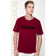 MERAH GitHub Logo Maroon T-shirt 02