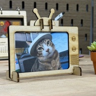 Wooden Mini Desktop Photo Frame, DIY Decor Assembled Photo Frame