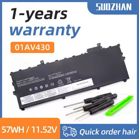 SUOZHAN 01AV494 01AV430 Battery For Lenovo Thinkpad X1 Carbon 5th 2017 6th 2018 Series 01AV429 SB10K