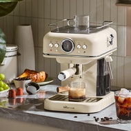 小熊家用复古意式咖啡机KFJ-E12R5咖啡机泵压式可打奶泡咖啡机Bear Home Retro Italian Coffee Machine KFJ-20260105