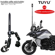 Motorcycle Bike Invisible Selfie Stick Monopod Handlebar Mount Bracket For Gopro Max 10 DJI Insta360 One X2 Camera Accessories