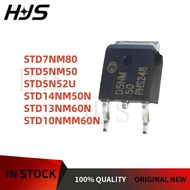 5Pcs/LOT NEW STD5NM50 STD13NM60N STD14NM50N STD10NM60N STD5N52U STD7NM80 MOSFET TUBE TO-252