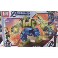 บล็อคตัวต่อประกอบ Hulkbuster Captain america Spiderman และ Hulk มีหุ่นเล็กใส่ในตัวใหญ่ได้