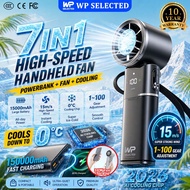 WP SELECTED handheld fan cooling 15000mAh Portable 10 in 1 Fans with 100 Speeds Powerbank Function