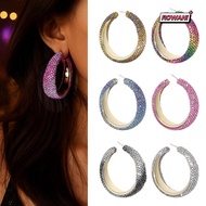 ROWAN1 Crystal Earrings, Exaggerate Shiny