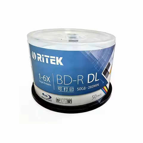Blue Ray Disc BD-R 50GB Bluray DVD BDR 50g Inkjet Printable 1-6X Speed 50Pcs/Barrel