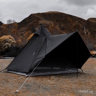 BLACK TOWER Tent Rain-Proof Camping Tent Double-Layer Multi-Person Camping Tent Shading Blackened Pyramid Tent