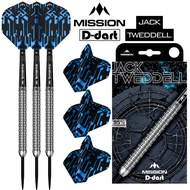 MISSION STEEL TIP DART - 22G/24G/26G Jack Tweddell Silver 95% Tungsten Darts
