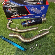 NLK EXHAUST PIPE OPEN Y15ZR (CARBON BLUE) 35MM / 38MM RACING EXHAUST