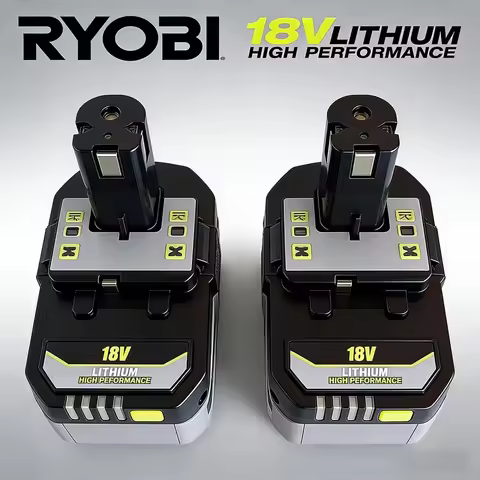 2026New RYOBI 18V Powerful Lithium Battery 6.0AH 8.0Ah P104 P105 P107 P108 P109 Low Self Discharge C