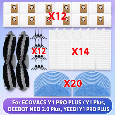 Fit For ECOVACS Y1 PRO PLUS/ Y1 Plus, DEEBOOT NEO 2.0 Plus, YEEDI Y1 PRO PLUS Parts Main Side Brush 