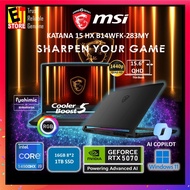 MSI Katana 15 HX AI GAMING LAPTOP B14WGK-283MY (i9-14900HX/16GB/1TB SSD/15.6" QHD 165HZ/NVIDIA RTX50