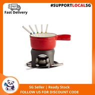 VonShef Swiss Fondue Set, Cast Iron Fondue Pot and 6 Fondue Forks Included, Ideal for a Cheese or Chocolate Fondue