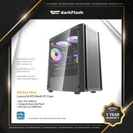 darkFlash DK353 Mini Micro ATX Mesh Gaming Casing (with 3pcs aRGB fans) Black