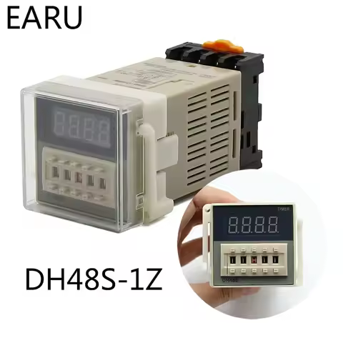 DH48S-1Z Digital LED Programmable Timer Time Relay Switch DH48S 0.01S-99H99M DIN RAIL AC110V 220V DC