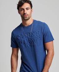 Superdry Cooper Classic Embossed T-Shirt - Bright Blue Marl