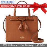 Kate Spade Handbag In Gift Box Crossbody Bag Hayes Small Satchel Warm Gingerbread Brown # WKRU5775