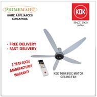 KDK T60AW DC Motor Ceiling Fan (Silver) * 1 YEAR LOCAL WARRANTY * READY STOCKS