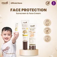 NEW Moell Face Protection Sunscreen 30ml & Face Cream 40ml - Physical Sunscreen With SPF 50(+) PA(++