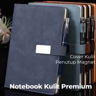 A5 Notebook Leather Notebook Work Agenda Notebook Magnetic Notebook Diary Book Agenda