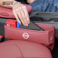 Sieece Leather Car Seat Gap Pocket Car Storage Interior Accessories For Nissan Note GTR Qashqai Serena NV350 Kicks
