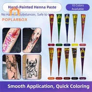 EPTRO Henna Tattoo Cream, Semi-permanent Easy-To-Use Henna Paste Cone, Henna Tattoo Cream Black Brow